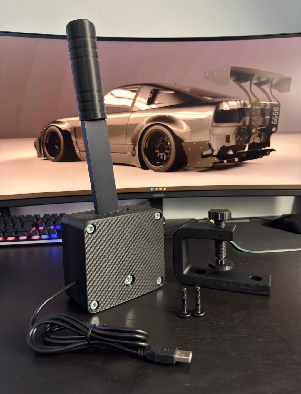 USB Digital Handbrake + Sequential Shifter for Sim Racing